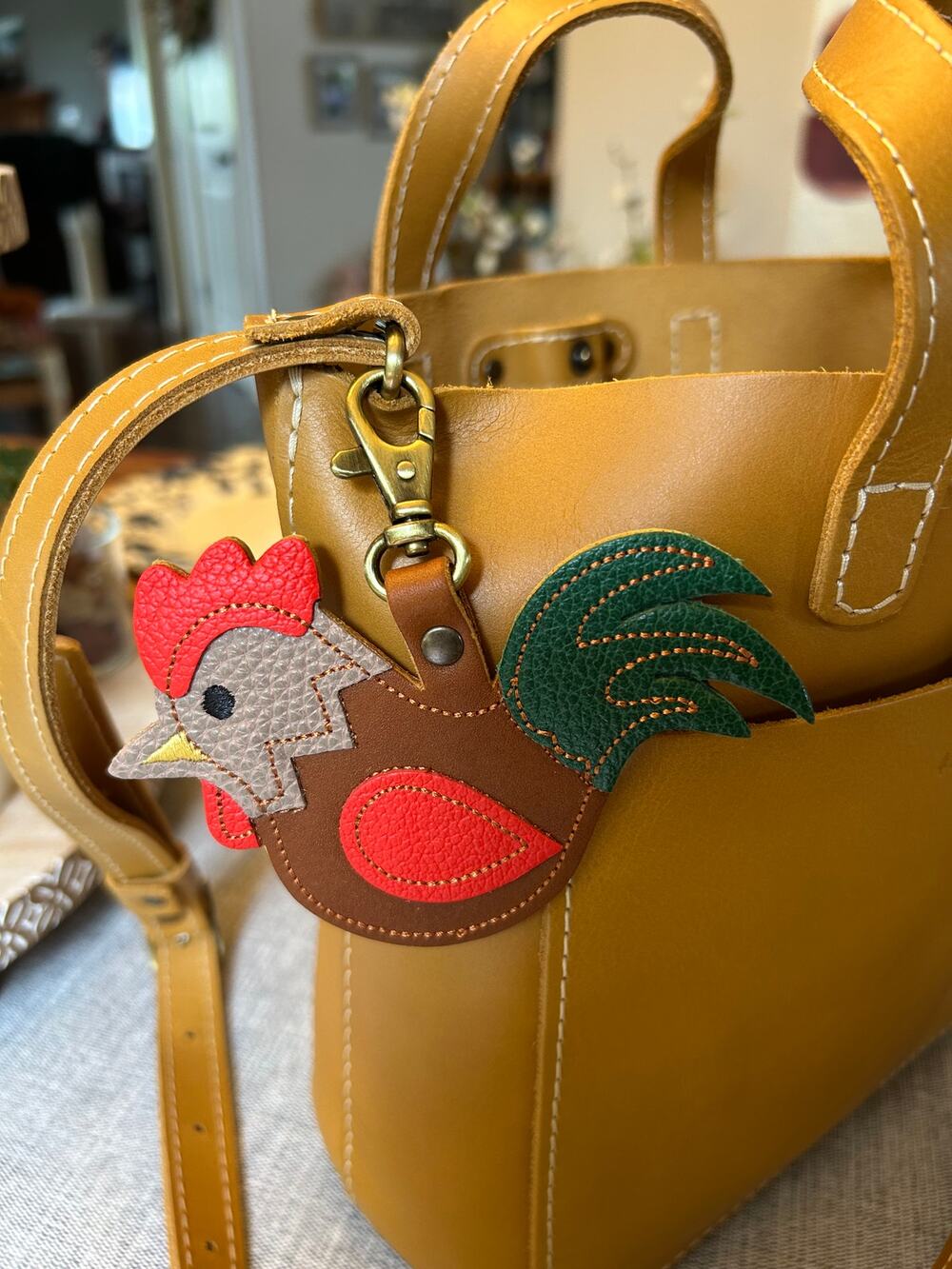 Portland Leather Chicken Purse Charm Portland Leather Hank Chicken Bag Charm NEW